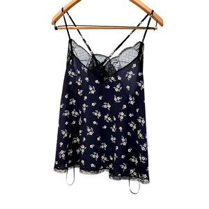 Ethereal Delicate Cottagecore Romantic fairycore Floral Mesh Lace Camisole Sz L